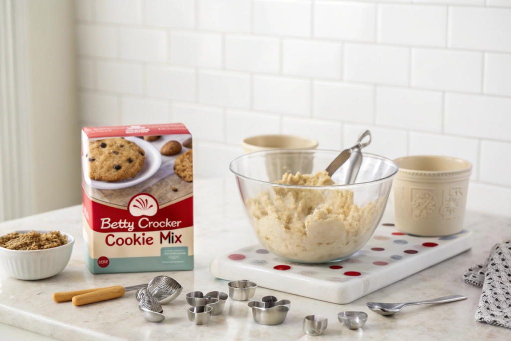 Freshly baked salted caramel cookies made with Betty Crocker Cookie Mix