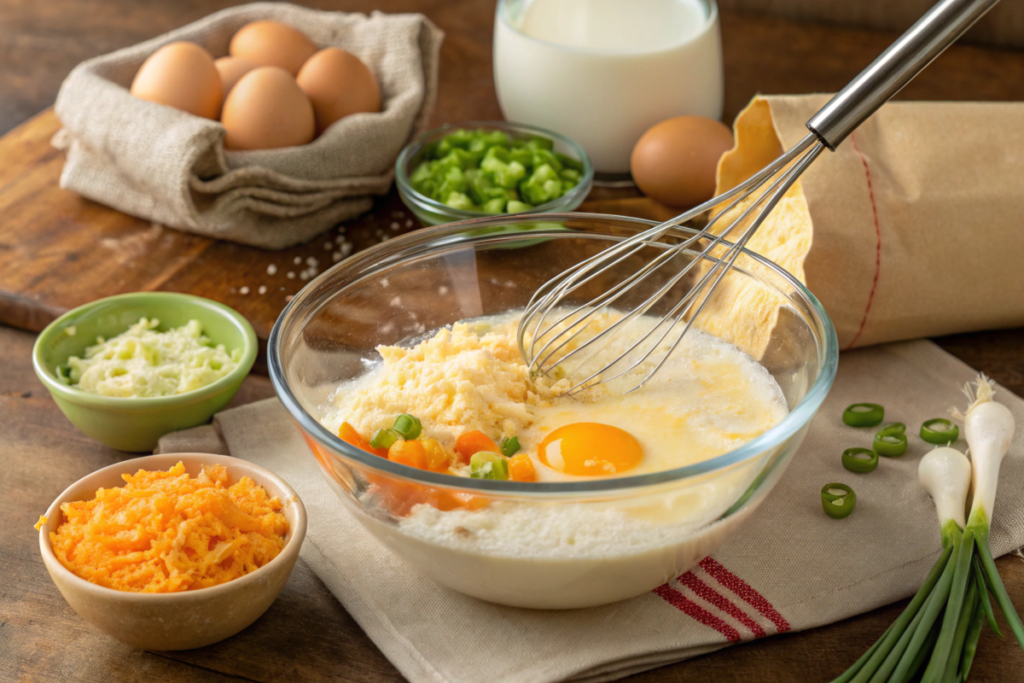 A golden-brown hashbrown breakfast casserole topped with melted cheese, served in a white baking dish with fresh parsley garnish.






